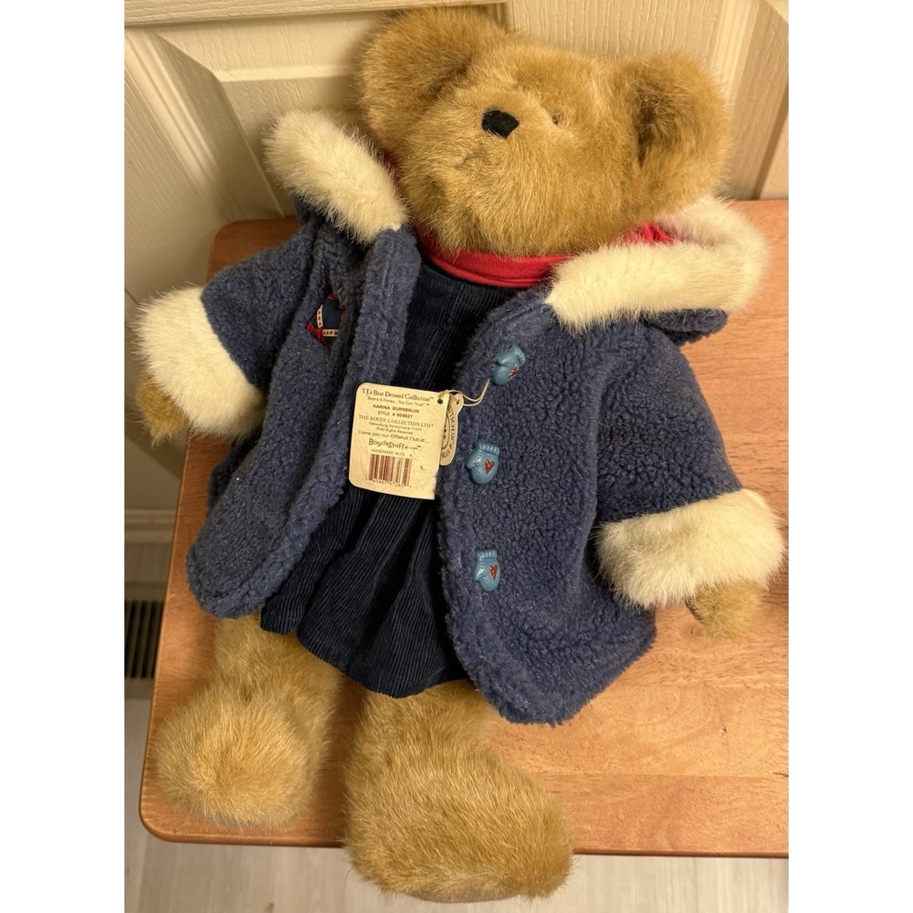 Boyds Bear 904021 Plushed Stuffed 14" Karina Burrbruin with Blue Coat and Hood - Picture 3 of 7